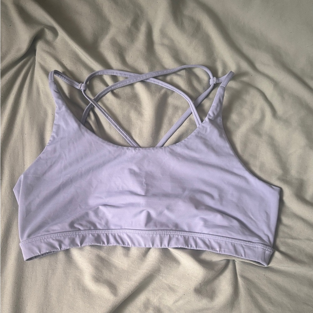Lavender blue Strappy Sports Bra